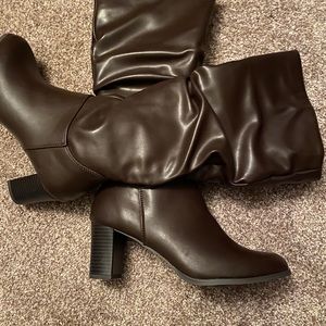 Dark Brown Slouch Boots